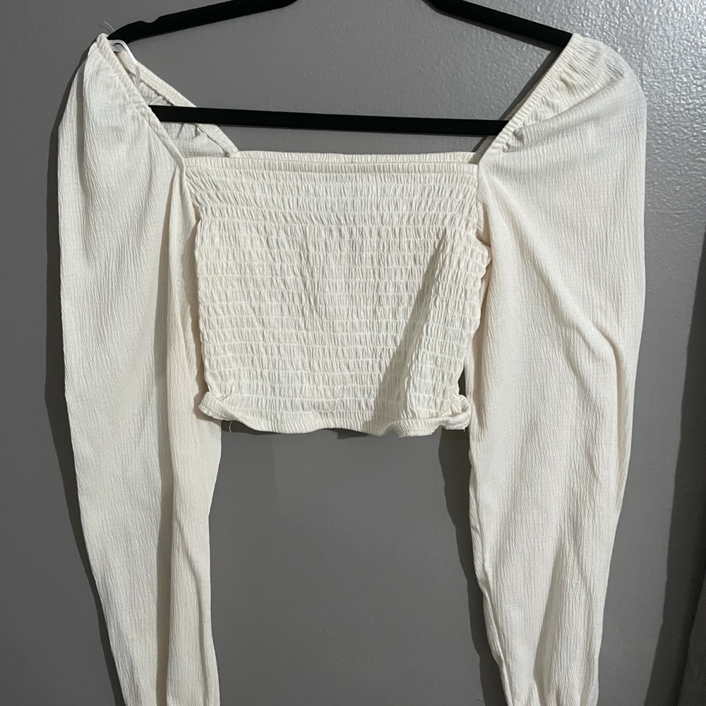 White H&M crop top